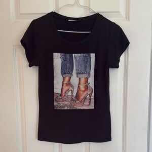Davida Jeweled Heels Tee